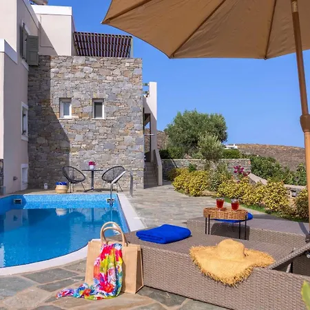Stelios-korina With Pool And Stunning View In Syros Posidonia Posidhonía