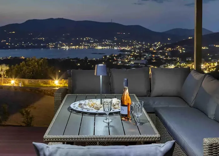 Villa Stelios-korina With Pool And Stunning View In Syros Posidonia Posidhonía