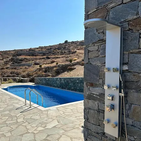Stelios-korina With Pool And Stunning View In Syros Posidonia ヴィラ
